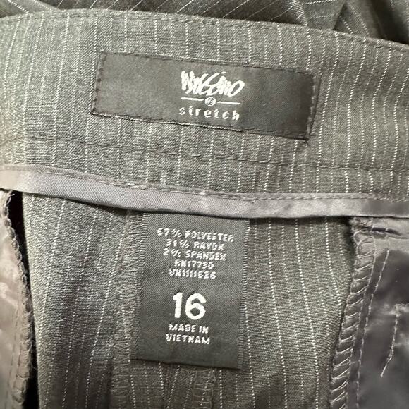 Mossimo Grey Stripe Pant Modern Fit Bootcut Stretch Womens Size 16 Slimming New - Picture 2 of 9